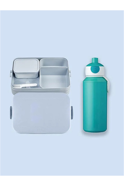 Share the Love مجموعة صغيرة - صندوق غداء كبير مع زجاجة ماء للأطفال في المدرسة