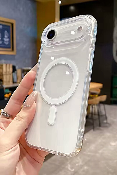 Fibaks iPhone 17 Air Kılıf Magsafe Wireless Kablosuz Şarj Destekli Kamera Kor...