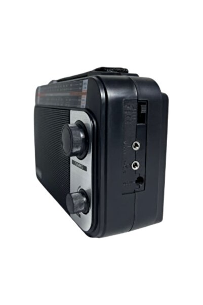 BLA BLA FOAM Portable Radio, AM/FW/SW, 4 Bands, USB, AUX, Telescopic Antenna, Ergonomic Design, Black