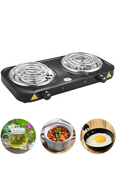 Primo Plus 2000W Portable Electric Double Coil Stove with Dual Control and 5 Level Temperature Control