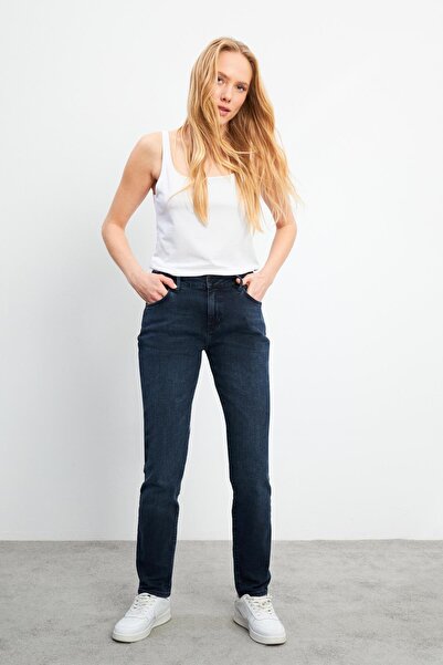 VENA Petra Blue Black Boyfriend Jean Pantolon - Blue Black