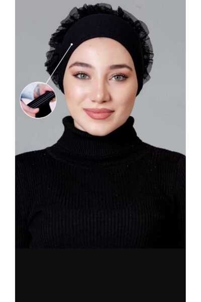 pure age Seamless Silicone Non-Slip Ruffled Bonnet