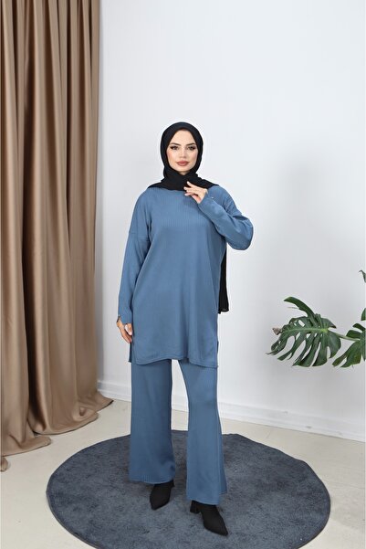 NİSUM MODA Ribbed Mercerized Trouser Suit