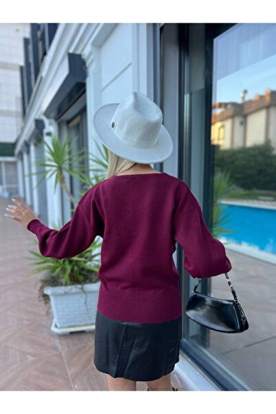 For Angels Πουλόβερ διπλό πέτο με αξεσουάρ τριαντάφυλλου