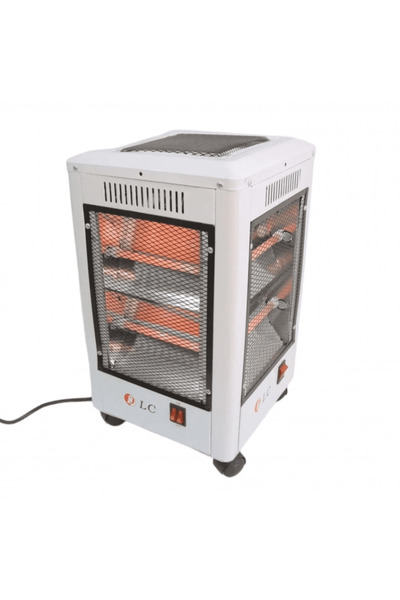 DLC 2-in-1 electric heater, five heating elements, 2000 watts, efficient and powerful heating level adjustment.