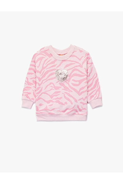 Koton Памучна велосипедна блуза с качулка за момичета в цвят розово Шардоне 6Wmg10078Ak