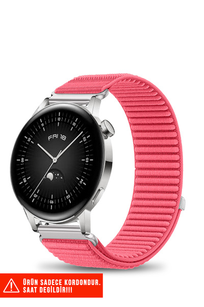 Nezih Case Huawei Watch GT / GT2 / GT3 Elegant 42mm Uyumlu Hasır Örgü Spor Cı...