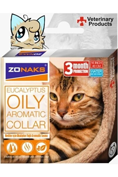 ZONAX Kediler Için Okaliptus Yağlı Ayarlanabilir Su Geçirmez Pire Tasması 40 Cm EN10051298243