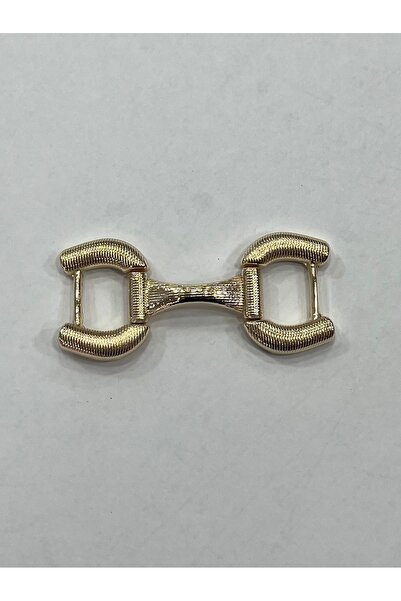 İsmet toka Desenli Tırtıklı Ayakkabı Tokası - Metal Aksesuar