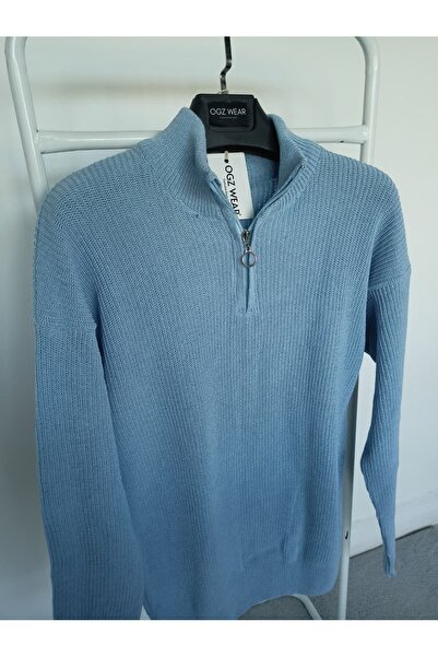 Scornic Ogzwear Selanik Örme Premium Yarım Femuar Detaylı Erkek Triko Kazak