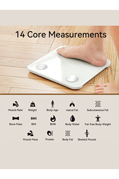 FEELUXO Wireless Smart 180 kg Digital Display Blue bathroom scale