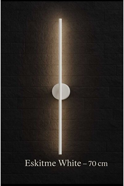 LUMINALED Modern Dekoratif Led Duvar Aplik 70 Cm Günışığı BEYAZ * 1 Adet ( PİLLİ )