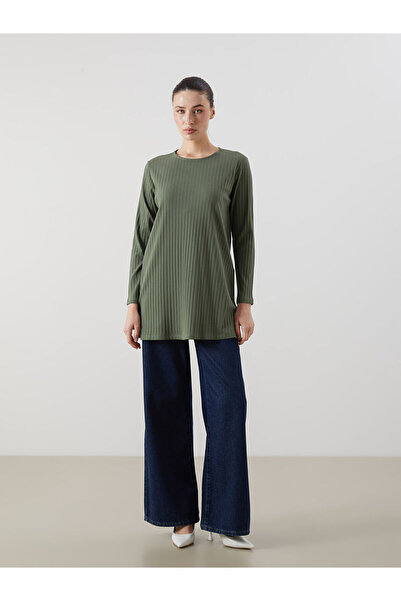 LC Waikiki İzr New Season Crew Neck Ribbed Women's Tunic