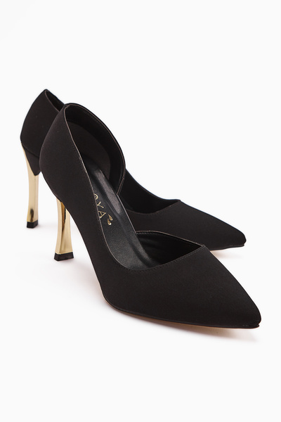 İncimoda Women's High Heel Shoes Stiletto Comfortable for Daily and Special Occasions Satin Vegan Leather