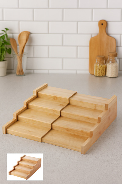 Çavdar Group Bambu 3 Katlı Stand Mutfak Raf Baharatlık Standı Açılır Kapanır ...