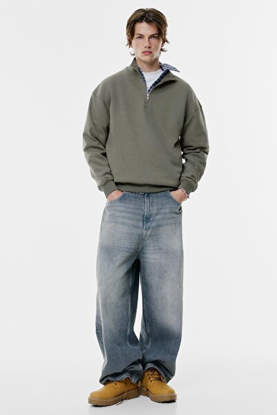 Pull & Bear Fermuarlı yakalı sweatshirt