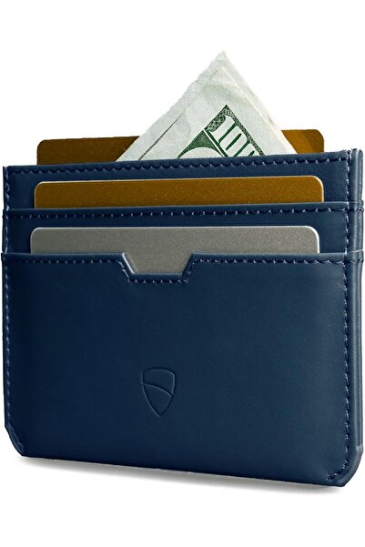 Vaultskin MOORGATE Slim Card Holder - Minimalist Leather Wallet, RFID Blocking Sleeve, Fits Front Po
