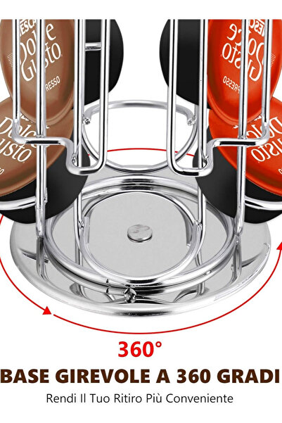 Primo Plus Coffee Metal Storage Rack Silver