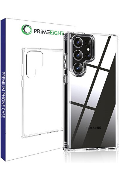 PRIMEEIGHT جراب شفاف كريستالي شفاف لهاتف سامسونج S22 ألترا مضاد للصدمات وحواف...