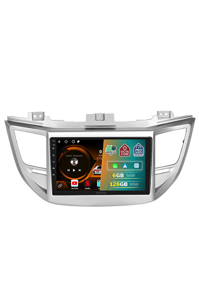 MaxTech Navigatie Hyundai Tucson 2015-2017 dedicata, 6 GB Ram 128 GB Rom OctaCore, Carplay & Android auto