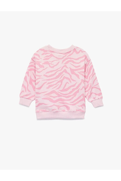 Koton Памучна велосипедна блуза с качулка за момичета в цвят розово Шардоне 6Wmg10078Ak