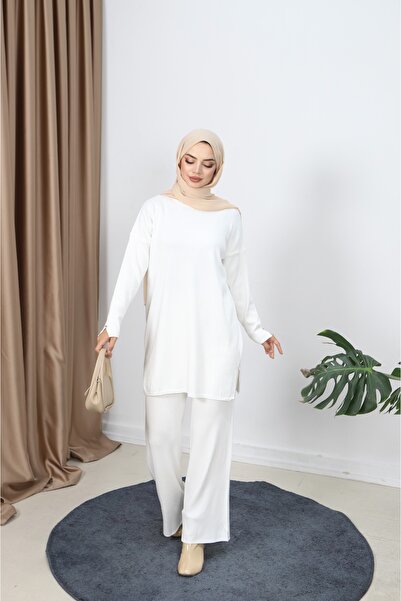 NİSUM MODA Ribbed Mercerized Trouser Suit