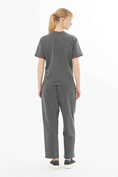 GİZİA Uzun Kol Üstüne Kısa Kol Detaylı Aksesuarlı Bluz