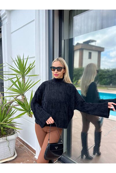 For Angels Πλεκτό πουλόβερ με γένια επένδυση fleece