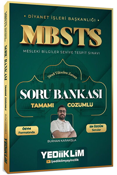 Yediiklim Yayınları Diyanet İşleri Başkanlığı MBSTS Tamamı Çözümlü Soru Bankası