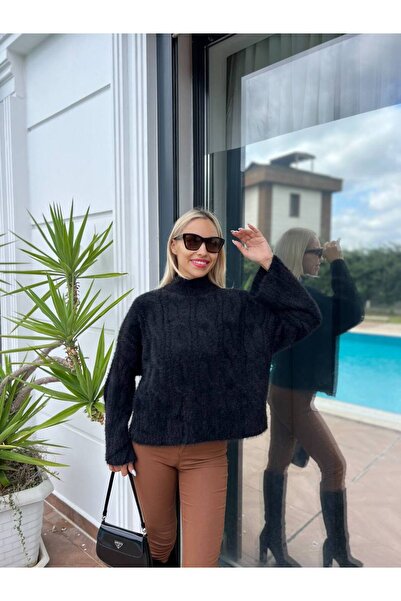 For Angels Πλεκτό πουλόβερ με γένια επένδυση fleece