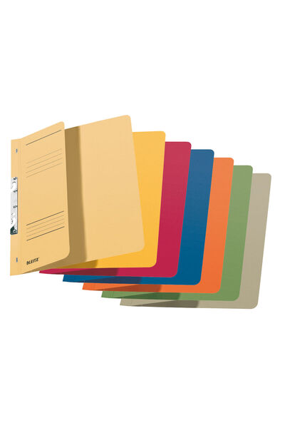 Leitz 1/2 A4 cardboard file with rail, stapled, 170 sheets, blue