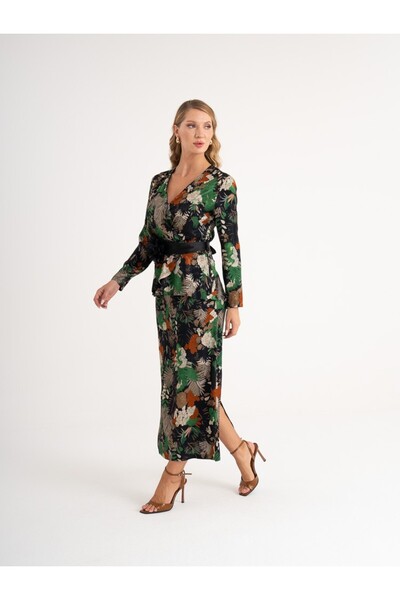 SERPİL Desenli Uzun Kol İkili Takım 40303