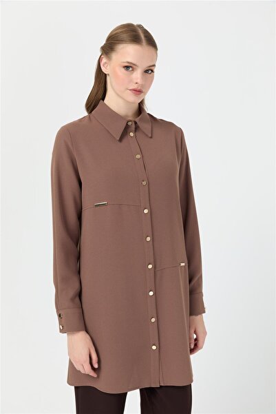 Esswaap Aksesuar Detaylı Tunik Taba