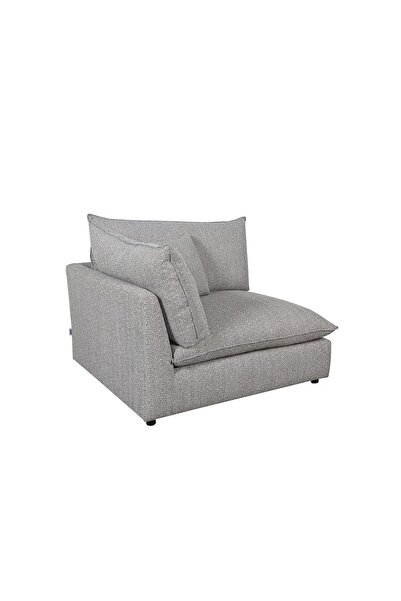 Danube Home Napoleon 1 Seater Corner Fabric Modular Sofa – Grey L103xW103xH91cm