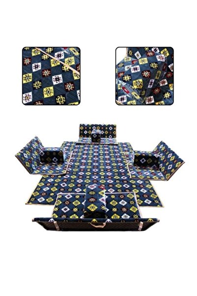 smart home Premium 9-Piece Arabic Floor Seating (4 Seats + 4 Armrests + Base, 300×200 cm)