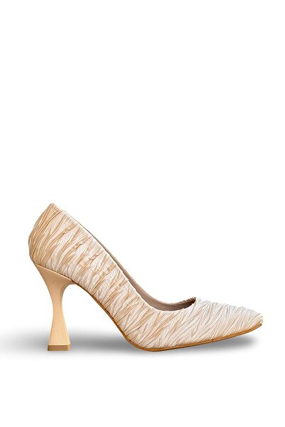 YALINAYAK Lpy1303 Saten Kadın Stiletto Bej