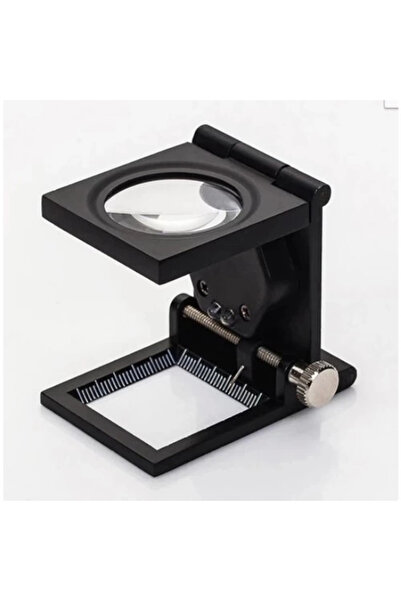 AL - KAR TİCARET 28X28 mm Folding Metered Metal Tube with 2 Led Lights Magnif...