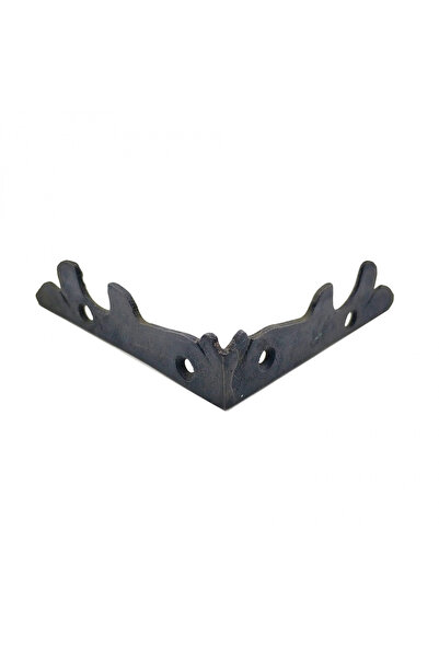 MEKs Antique Style Decorative Brass Tulip Corner Miter - Side, 105X105 Mm, Oxide