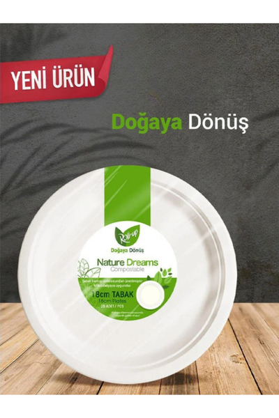MEZ-PACK NATUREL TABAK MİKRODALGA UYUMLU 18 CM 25 ADET