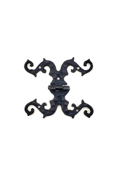 Twin Store Antique Style Decorative Brass Ornate Hinge - 100X90 Mm, Oxide