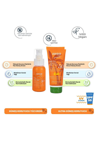 Angie Sun Face 50 Spf Yüz Koruma Güneş Kremi 50 ml - Sun Kids Bebek ve Çocuk ...