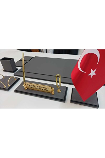 Yeşilsümen GRİ VE SİYAH KİŞİYE ÖZEL İSİMLİKLİ SÜMEN VE MAKAM TAKIMI