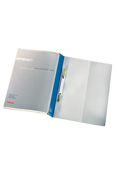 Esselte Panorama blue plastic rail file