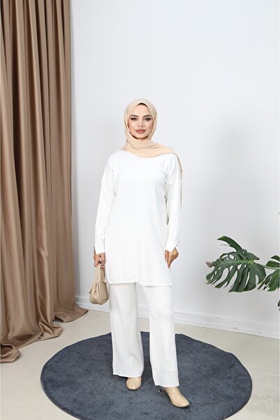 NİSUM MODA Ribbed Mercerized Trouser Suit