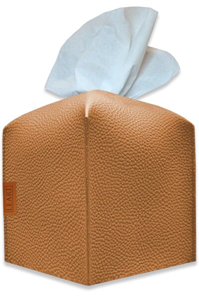 LeART غطاء علبة مناديل جلدية - حامل أنيق لعلب المناديل للمنزل والمكتب والسيار...