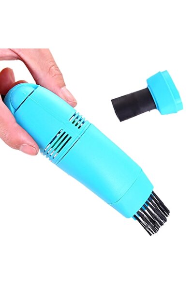 Fokelyi Mini USB Car Vacuum, Blue, Compact Design, Adjustable Power