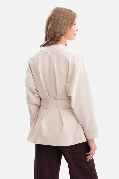 BEWEAR Loose blazer-style cardigan with belt at the waist