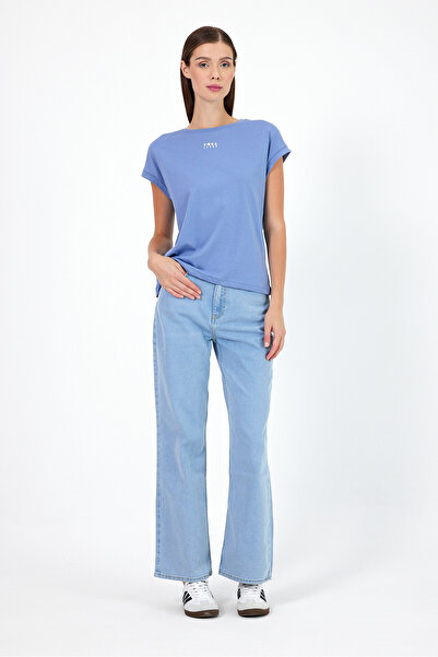 VENA Wanda Sky Blue Wide Leg Jean Pantolon - Sky Blue