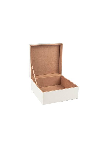 Mikasa Moor White black leather jewelry box 22x22x11cm