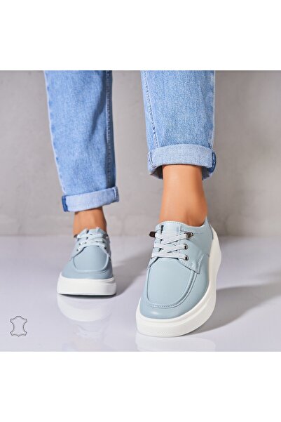 Joana Mocasini dama Piele Naturala Albastri Kensei